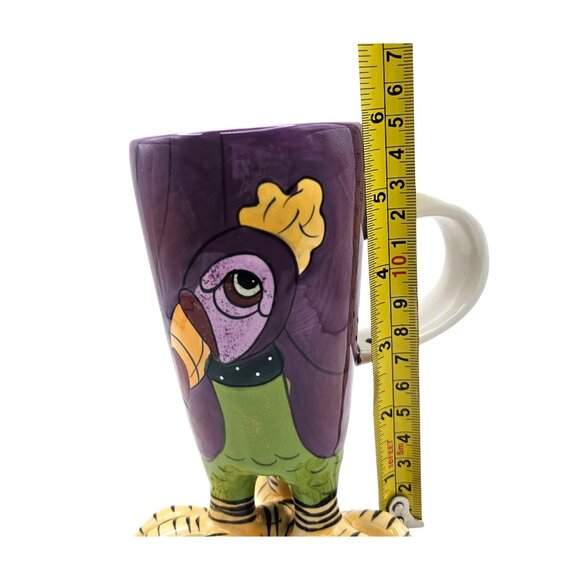 Blue Sky Clayworks Purple Toucan Bird Ceramic Coffee Mug - Picture 14 of 15